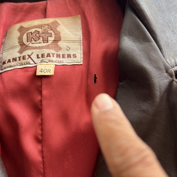 Vintage Lethar Suede Fringe Hippie Kantex Leather Jacket Size 40R - Picture 12 of 13